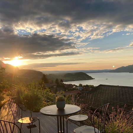Moderne Unterkunft Mit Panoramablick Auf Thunersee Krattigen Esterno foto