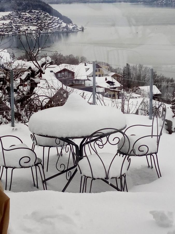 Moderne Unterkunft Mit Panoramablick Auf Thunersee Krattigen Esterno foto