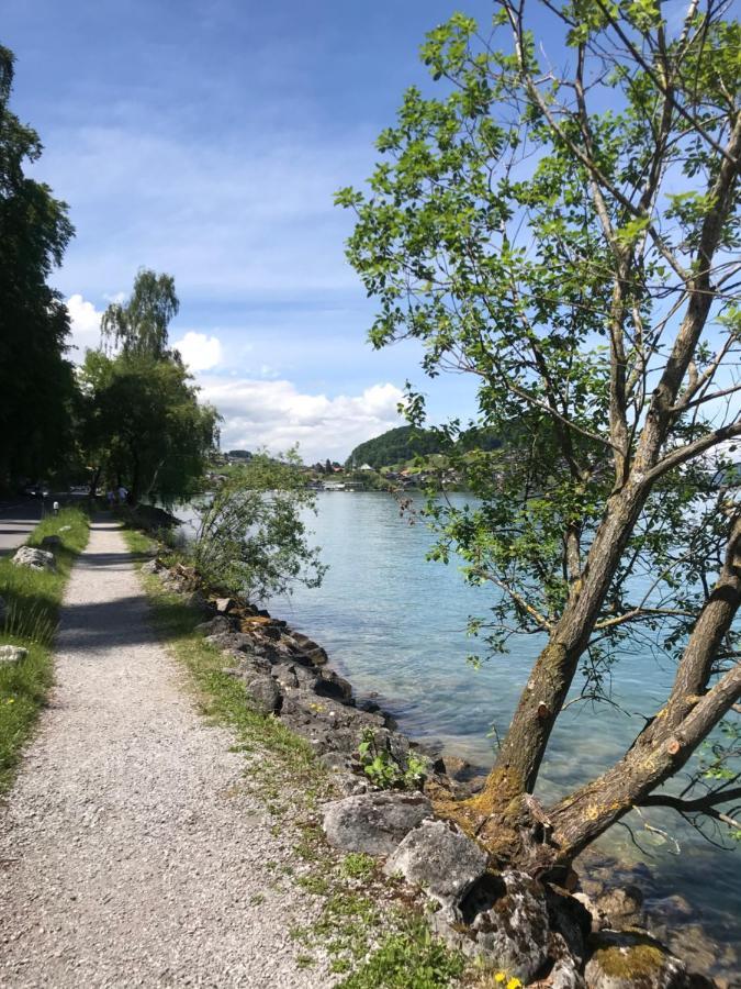 Moderne Unterkunft Mit Panoramablick Auf Thunersee Krattigen Esterno foto